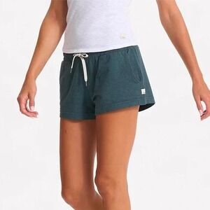 Vuori Halo Performance Short Stone Heather Teal Womens Small DreamKnit Pockets